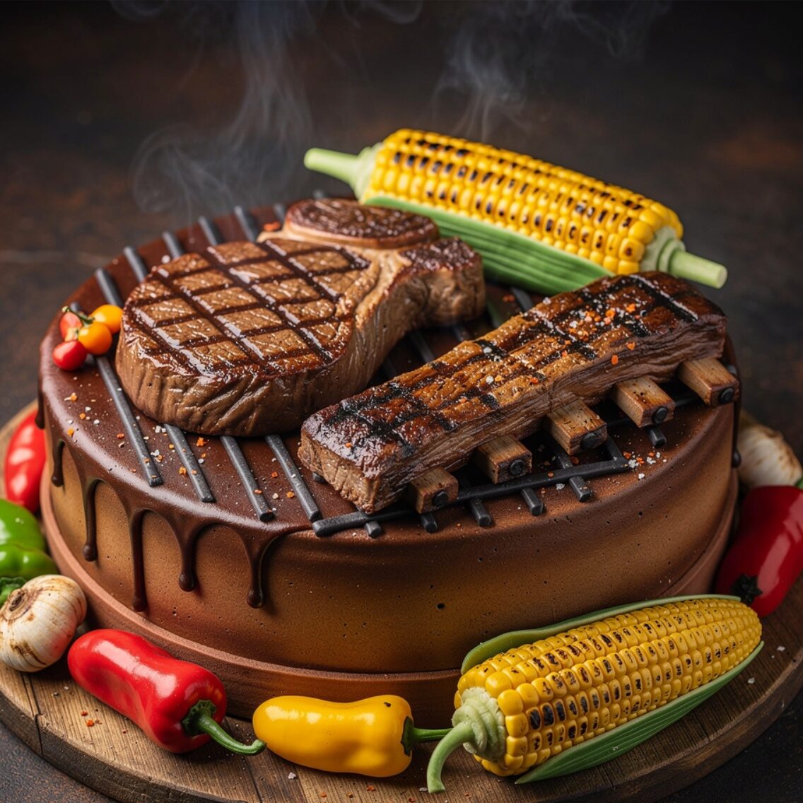 steakhouse bbq and grill cake creative bbq themed edited