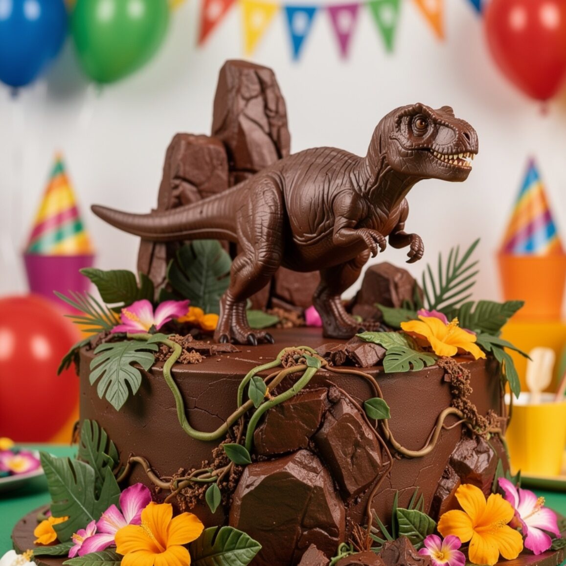 12 Show-Stopping Cake Designs For Kids That Make Every Birthday Unforgettable 3 ultra realistic chocolate dinosaur smash cake with edited