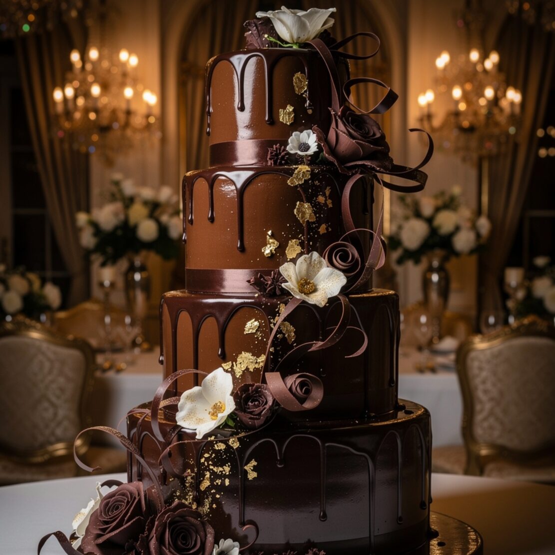 11 Irresistible Wedding Cake Ideas That Will Make Your Reception Unforgettable 4 ultra realistic decadent chocolate wedding cake co edited