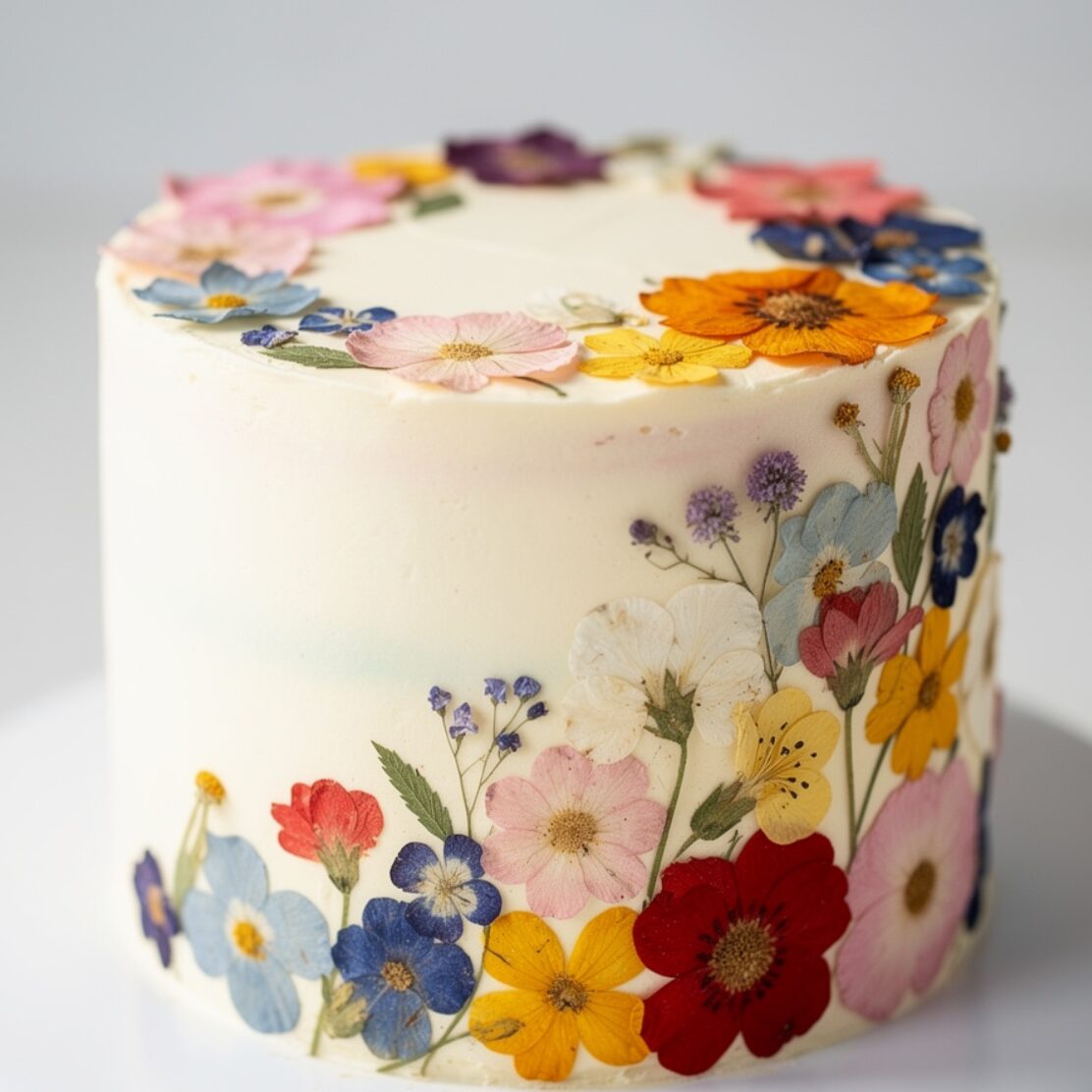 13 Show-Stopping Cake Decorating Ideas That Will Make Every Cake Look Like It Came from a Bakery 9 ultra realistic edible pressed flower cake stunnin edited
