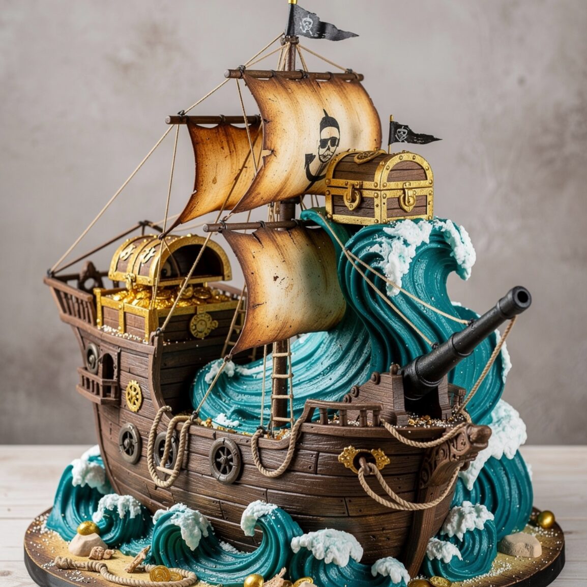 12 Stunning Cake Designs For Boy Birthdays That Will Make Him Feel Like the Star of the Show 9 ultra realistic elaborate pirate ship cake with de edited