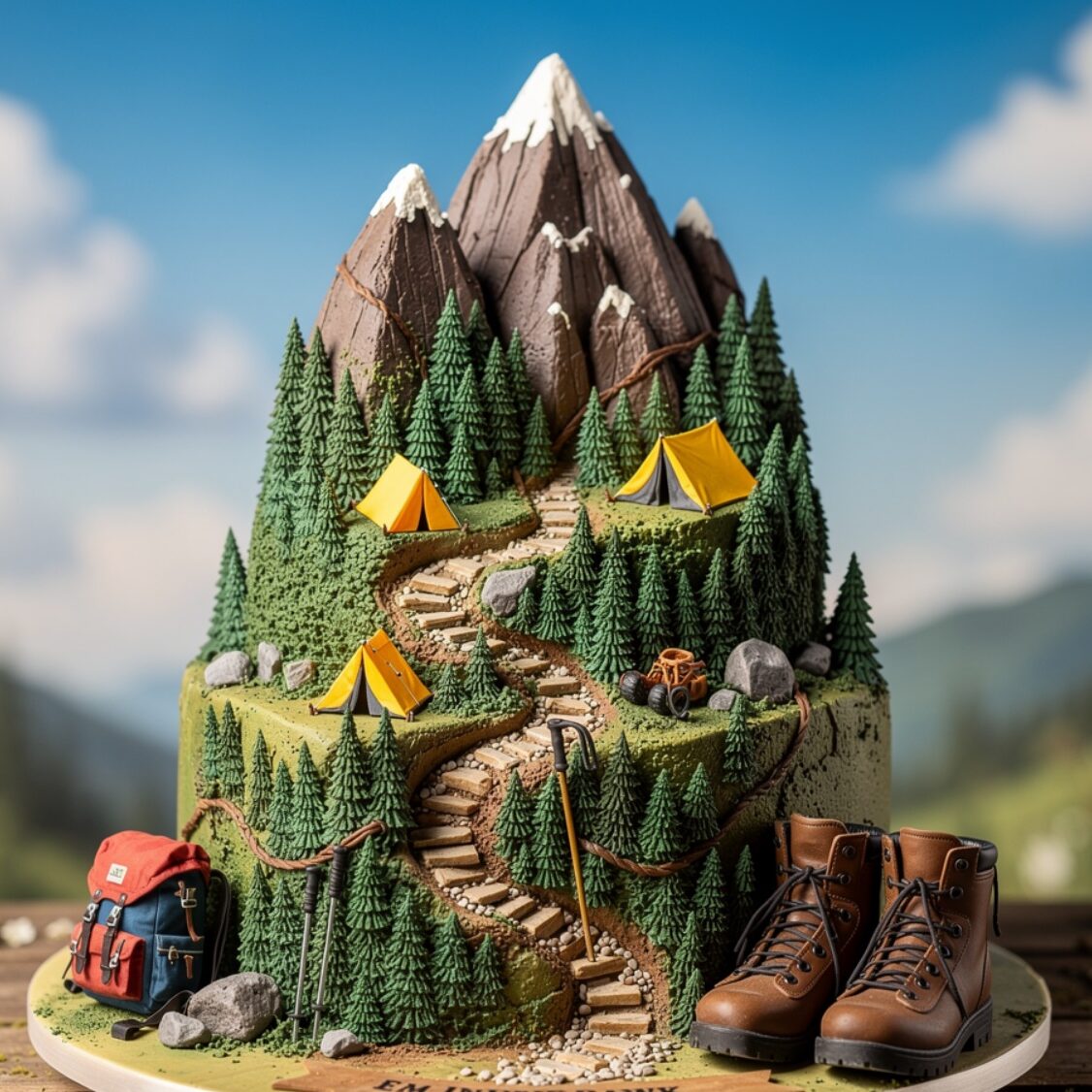 ultra realistic mountain and hiking adventure them edited