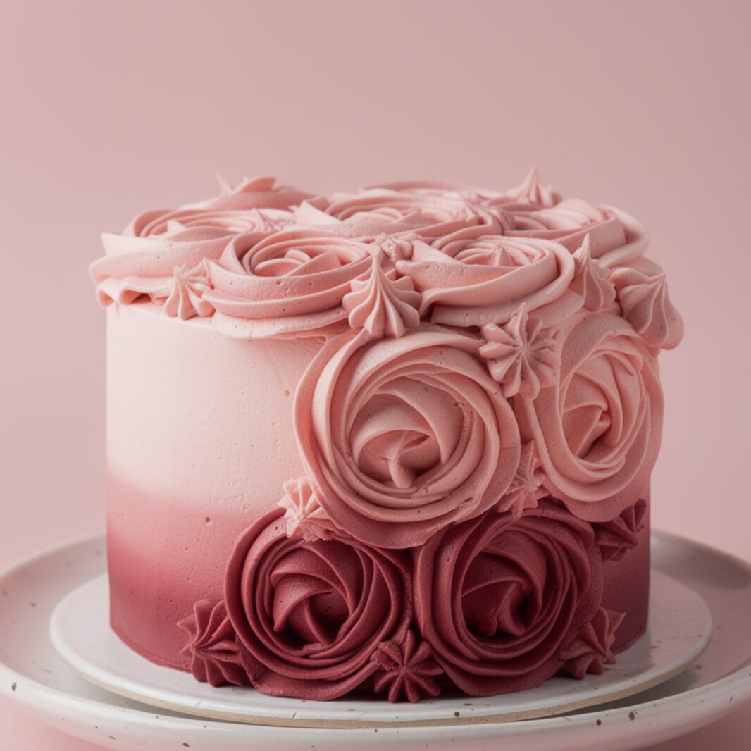 10 Stunning Birthday Cake Design Ideas That'll Make Every Celebration Completely Unforgettable 3 ultra realistic ombre rosette cake beautiful ombre edited