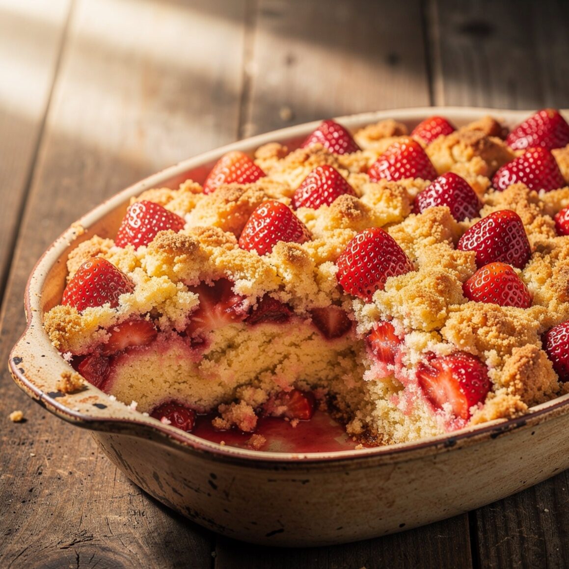 13 Easy Cake Mix Recipes That Turn a Box Into Something Brilliant 5 ultra realistic photo of a warm strawberry dump ca edited