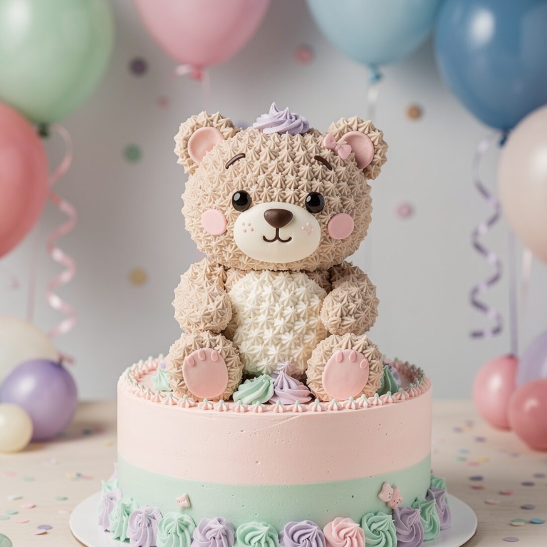 12 Show-Stopping Cake Designs For Kids That Make Every Birthday Unforgettable 9 ultra realistic photo of an adorable buttercream c edited