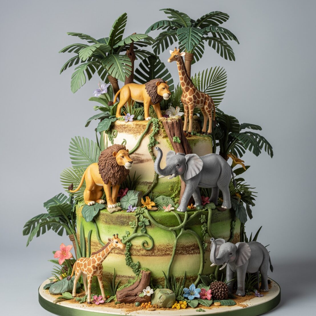 12 Stunning Cake Designs For Boy Birthdays That Will Make Him Feel Like the Star of the Show 11 ultra realistic premium jungle safari cake with sa edited