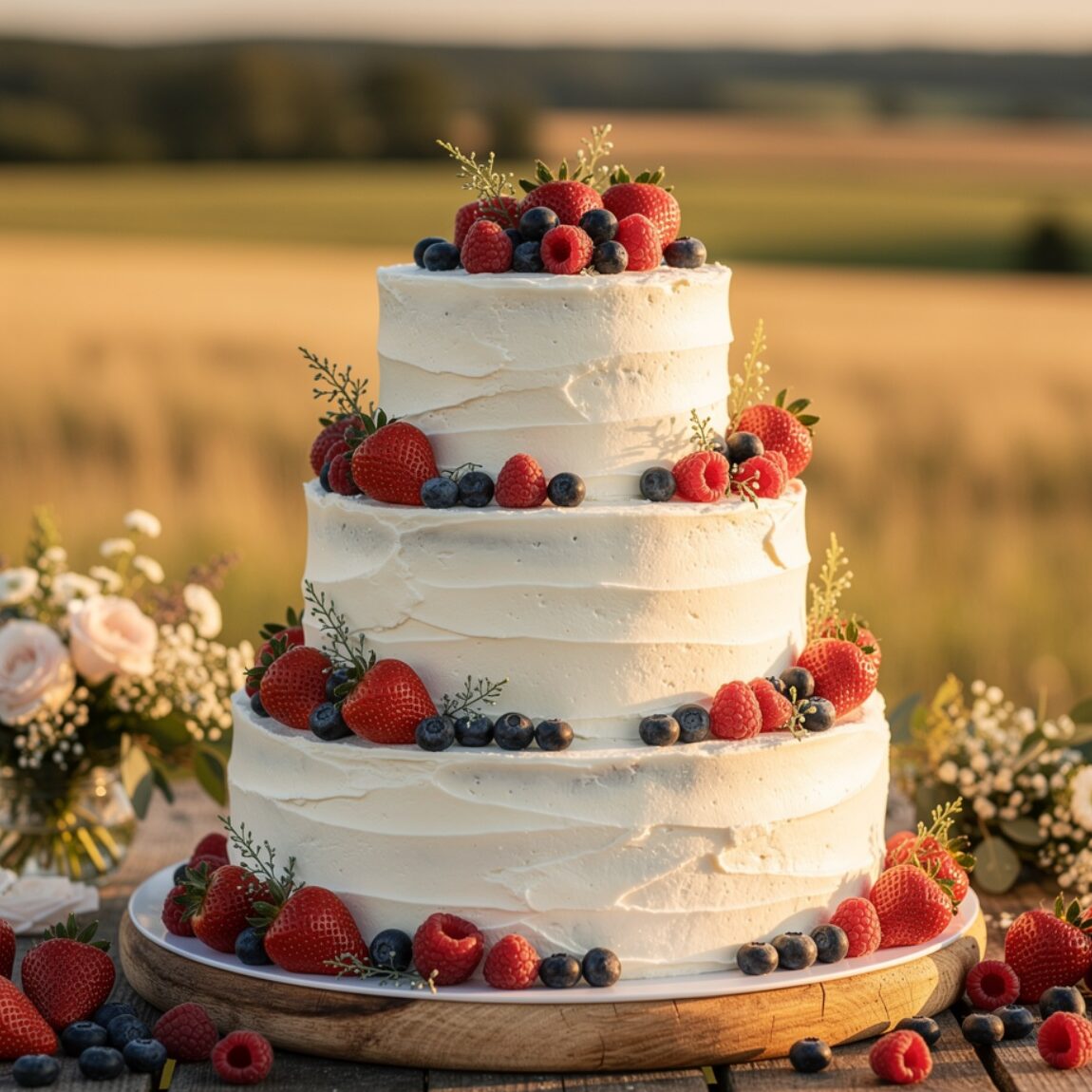 11 Irresistible Wedding Cake Ideas That Will Make Your Reception Unforgettable 2 ultra realistic rustic wedding cake layered with f edited