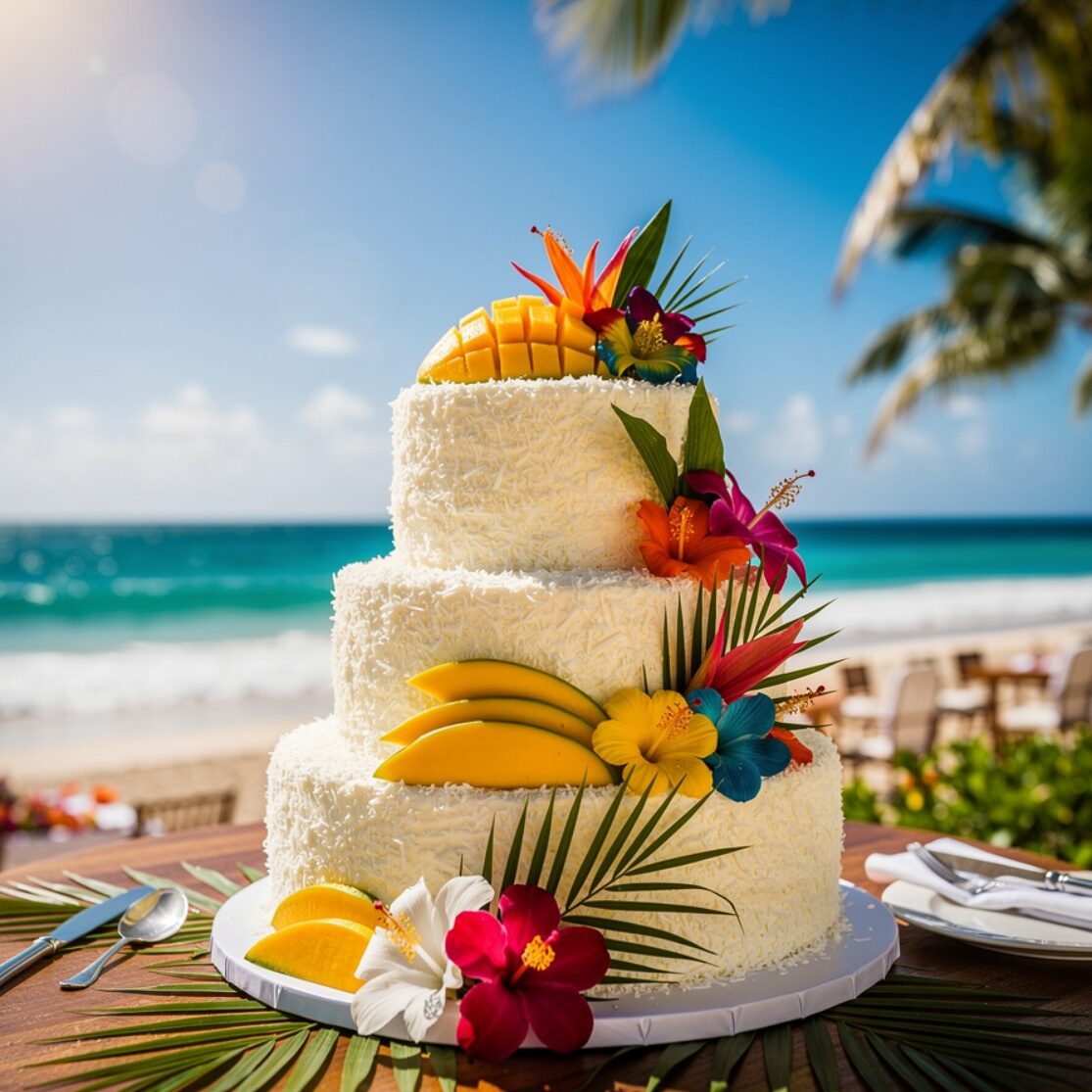 12 Stunning Wedding Cake Ideas That Will Make Every Guest Stop and Stare 10 ultra realistic vibrant tropical wedding cake with edited