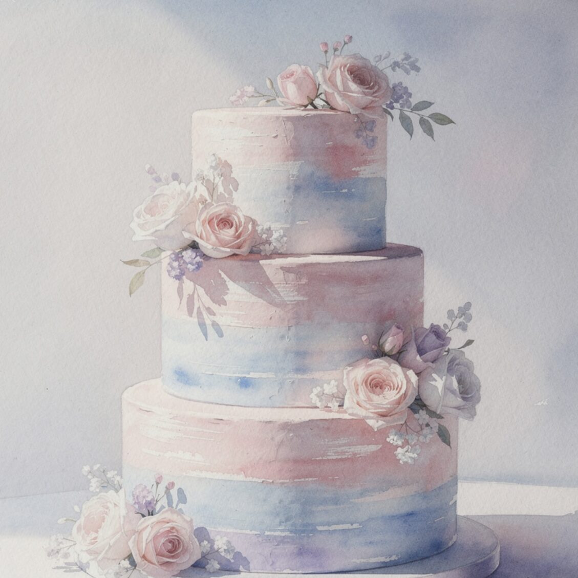 11 Irresistible Wedding Cake Ideas That Will Make Your Reception Unforgettable 8 ultra realistic watercolor brush stroke wedding ca edited