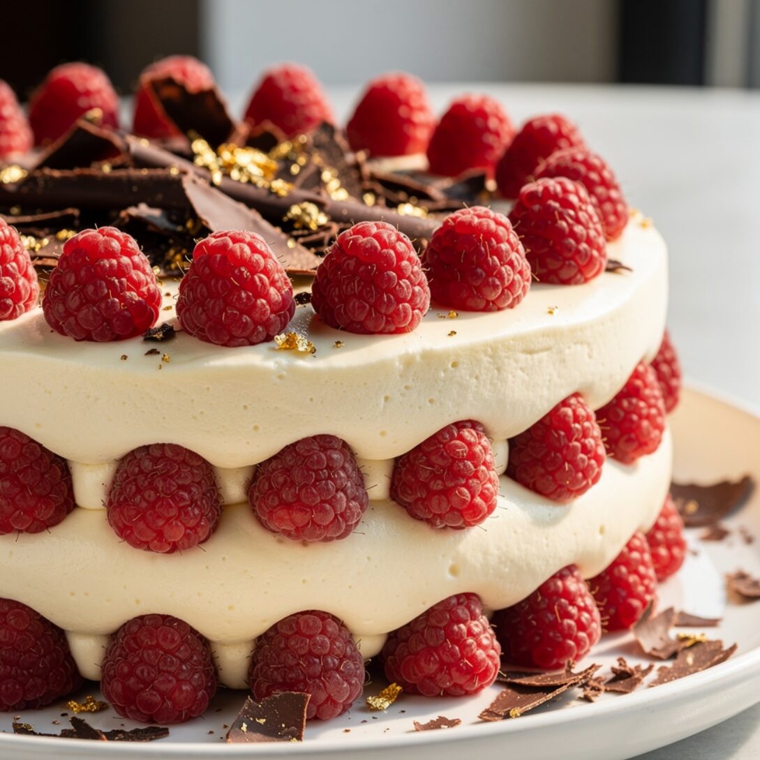 14 Irresistible Anniversary Cake Ideas That Will Make Your Celebration Unforgettable 8 ultra realistic white chocolate raspberry cheeseca edited