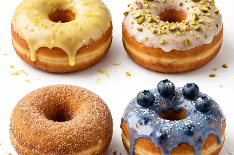 Fluffy Baked Donuts with Vanilla Glaze
