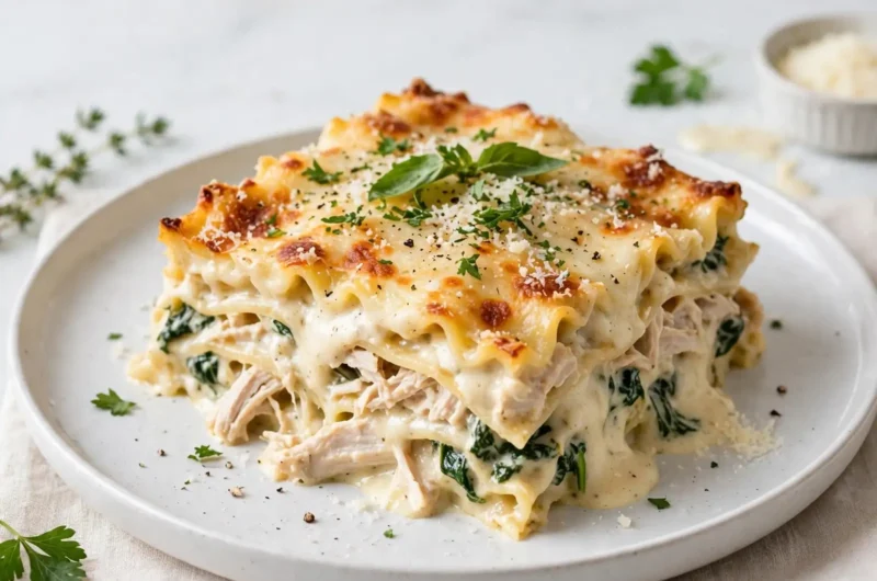 The Creamiest Chicken Lasagna Recipe Your Family Will Ask For Again and Again 3 Creamy Chicken Lasagna