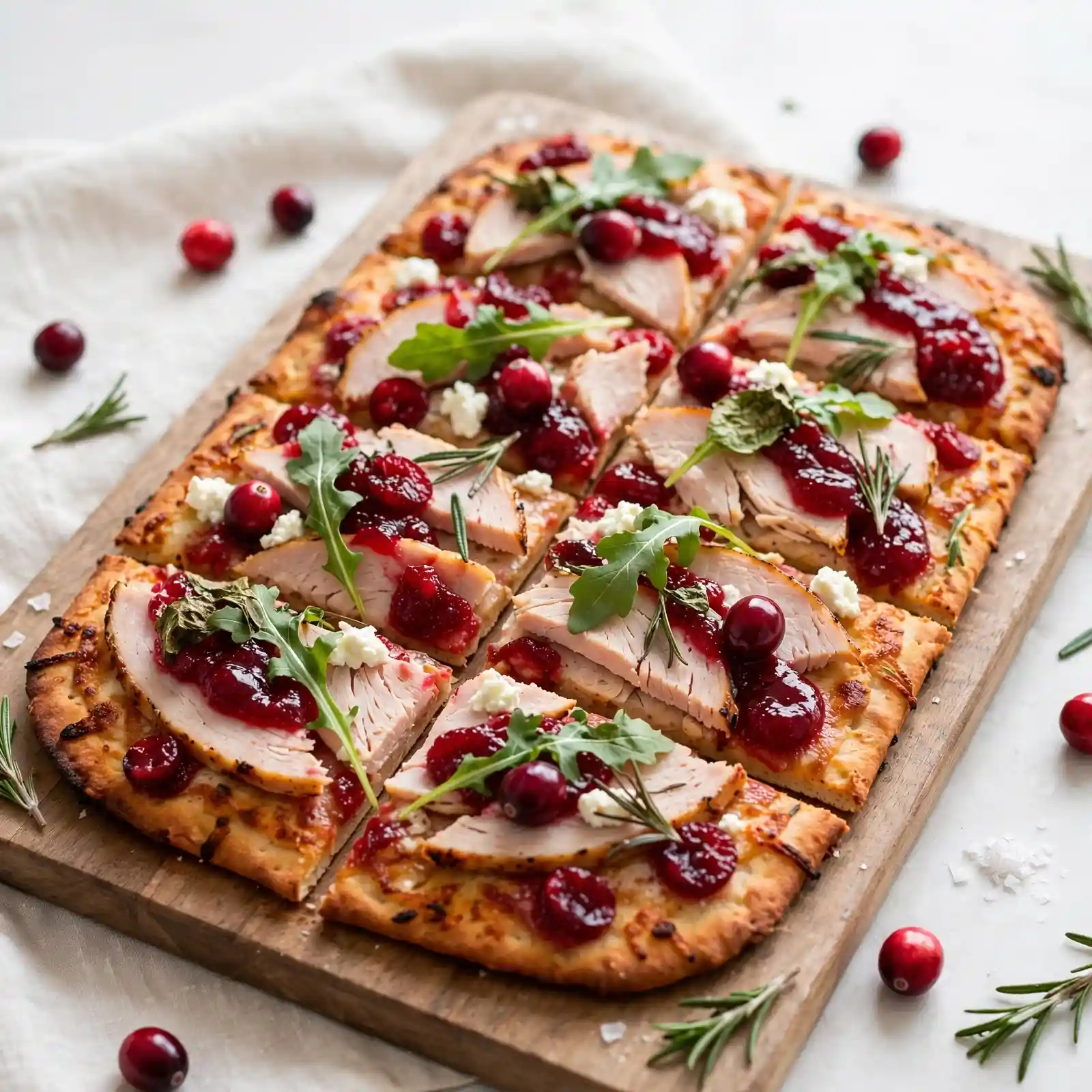 Cranberry Turkey Flatbread Pizza