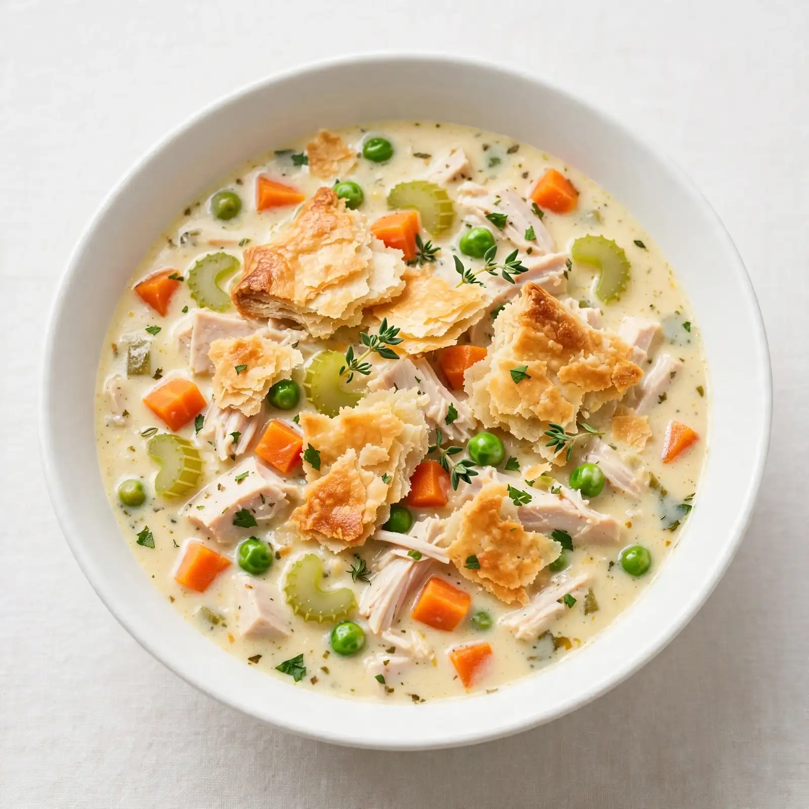 Creamy Turkey and Vegetable Pot Pie Soup