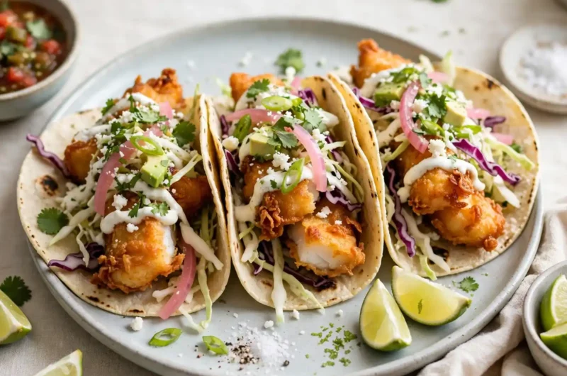 The Crispiest Fish Tacos Recipe Your Whole Family Will Fight Over 3 Crispy Fish Tacos