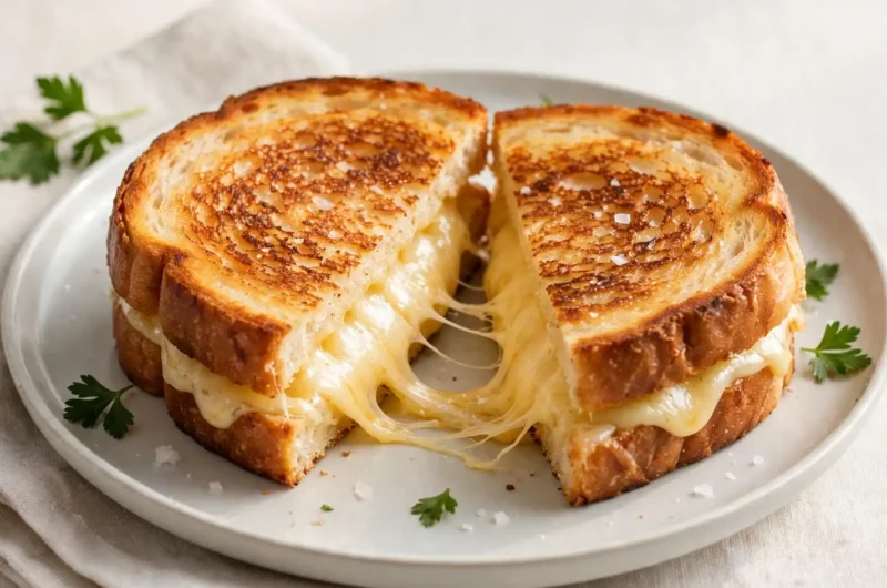 Crispy Golden Grilled Cheese Sandwich