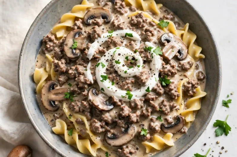 Easy Ground Beef Stroganoff