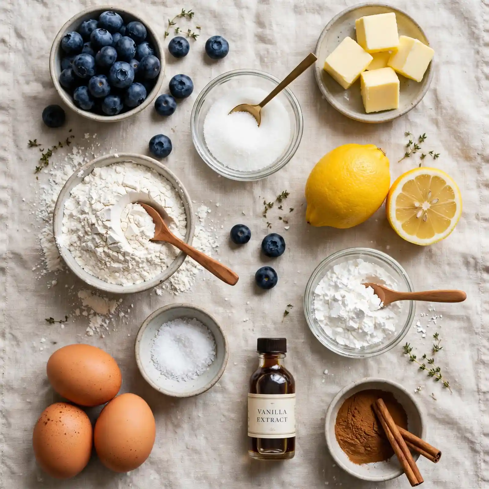 Ingredients of Blueberry Pie Recipe