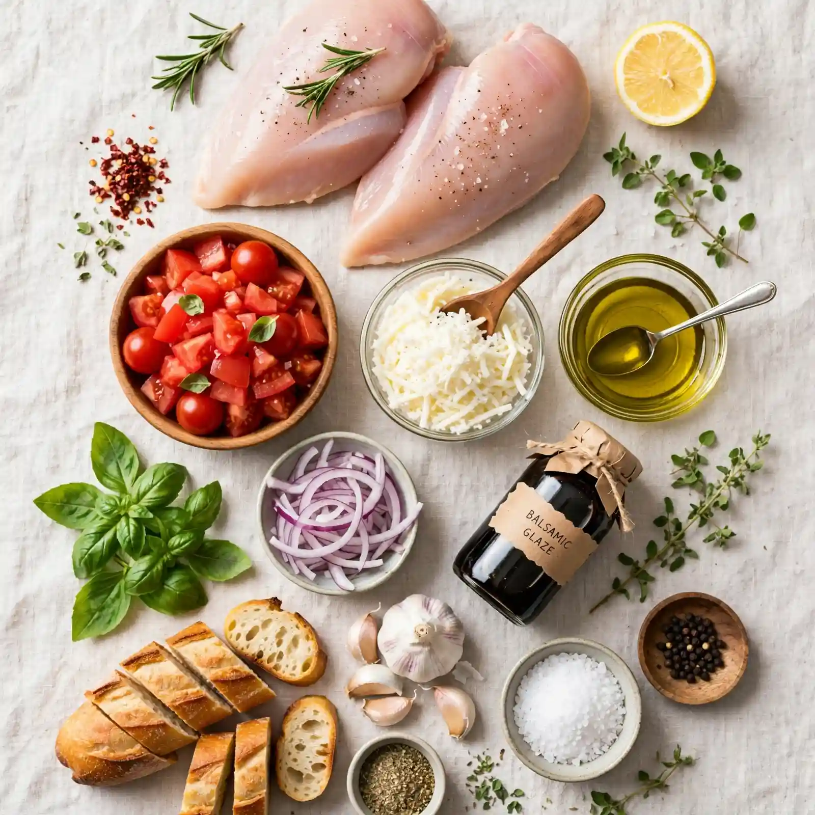 The Juiciest Bruschetta Chicken Your Family Will Ask for on Repeat 2 Ingredients of Bruschetta Chicken