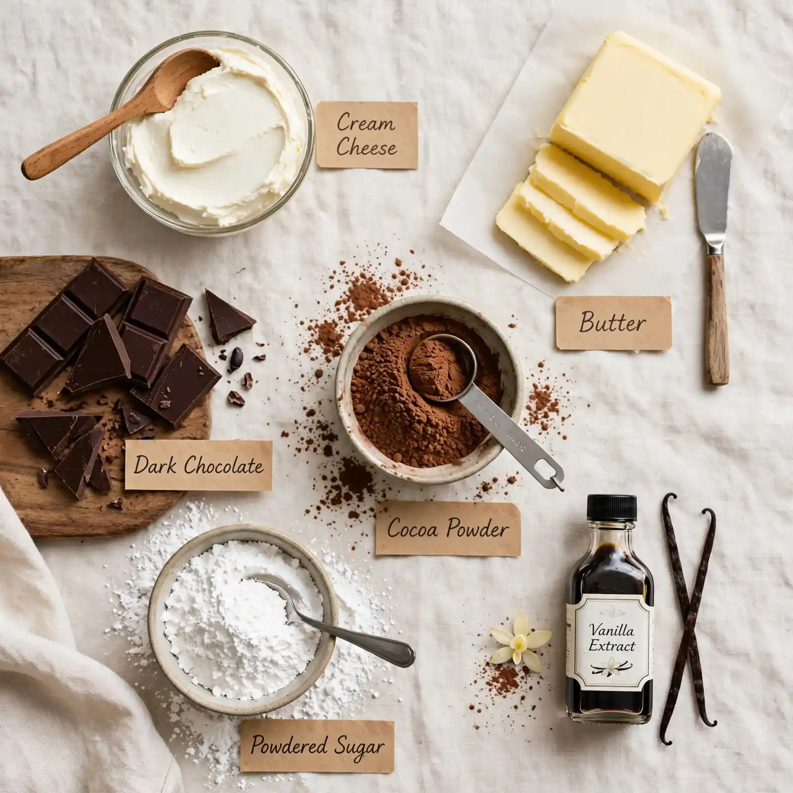 The Richest Chocolate Cream Cheese Frosting That Makes Every Cake Unforgettable 2 Ingredients of Chocolate Cream Cheese Frosting