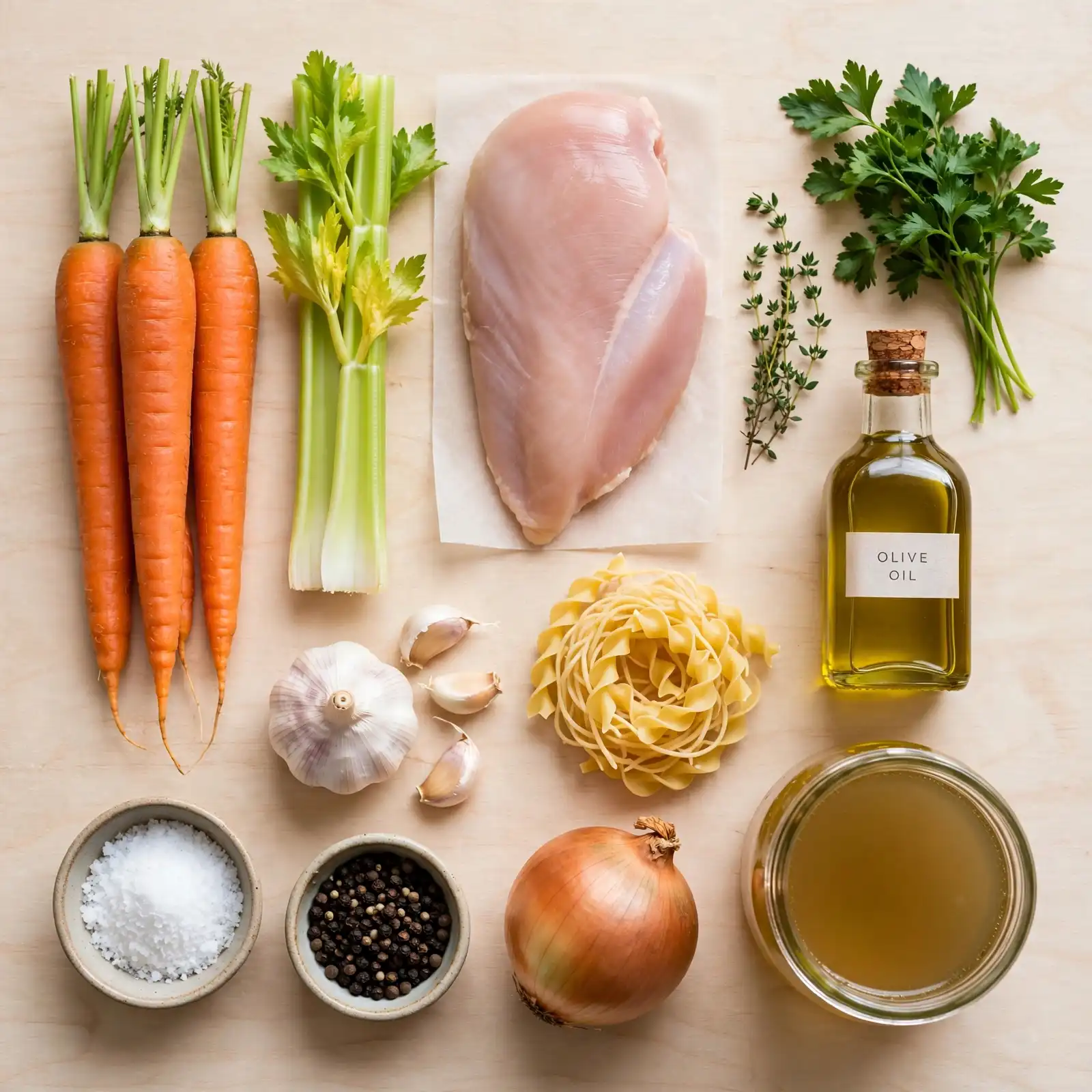 The Coziest Easy Chicken Noodle Soup Recipe Your Whole Family Will Crave 2 Ingredients of Easy Chicken Noodle Soup Recipe