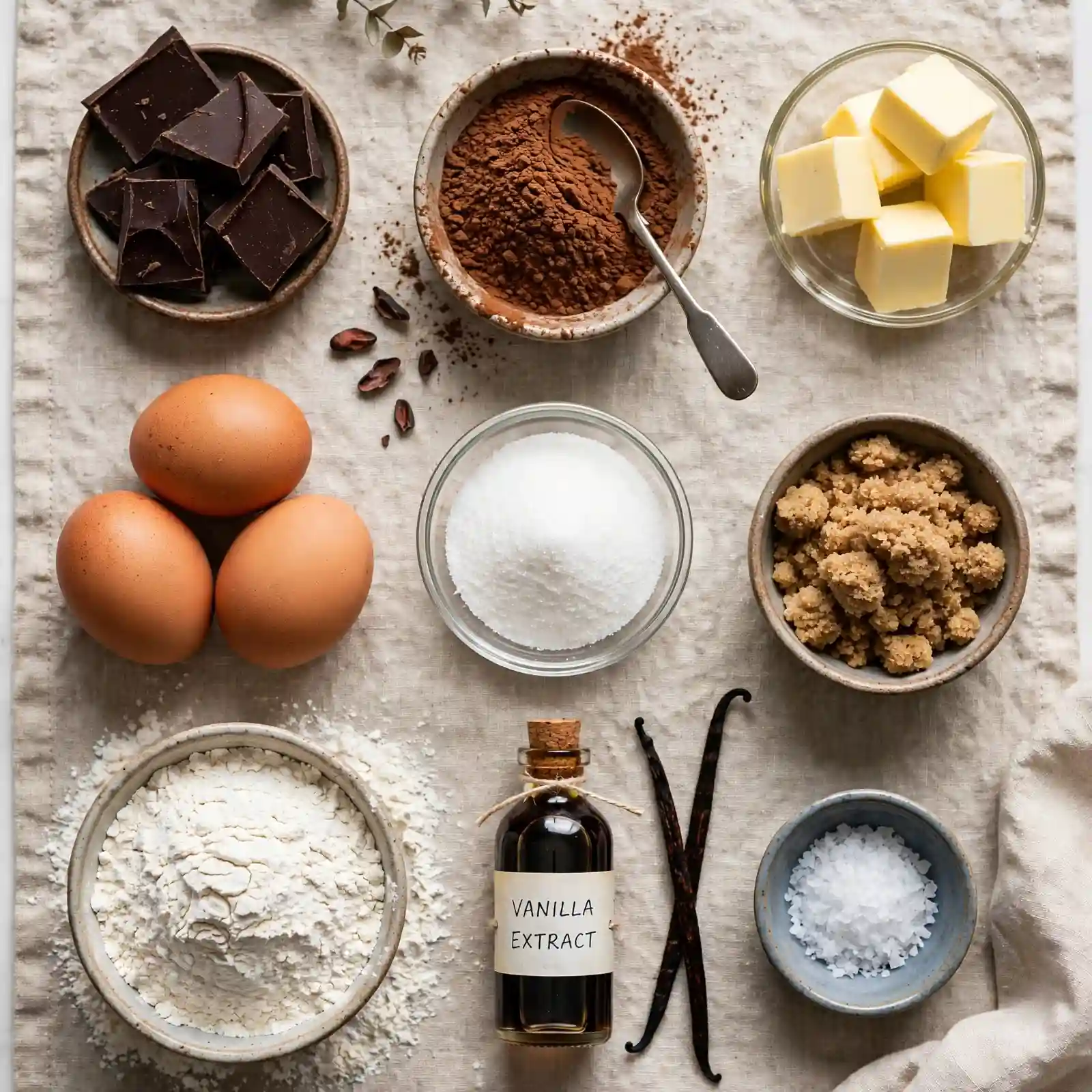 Ingredients of Fudgy Brownie Recipe