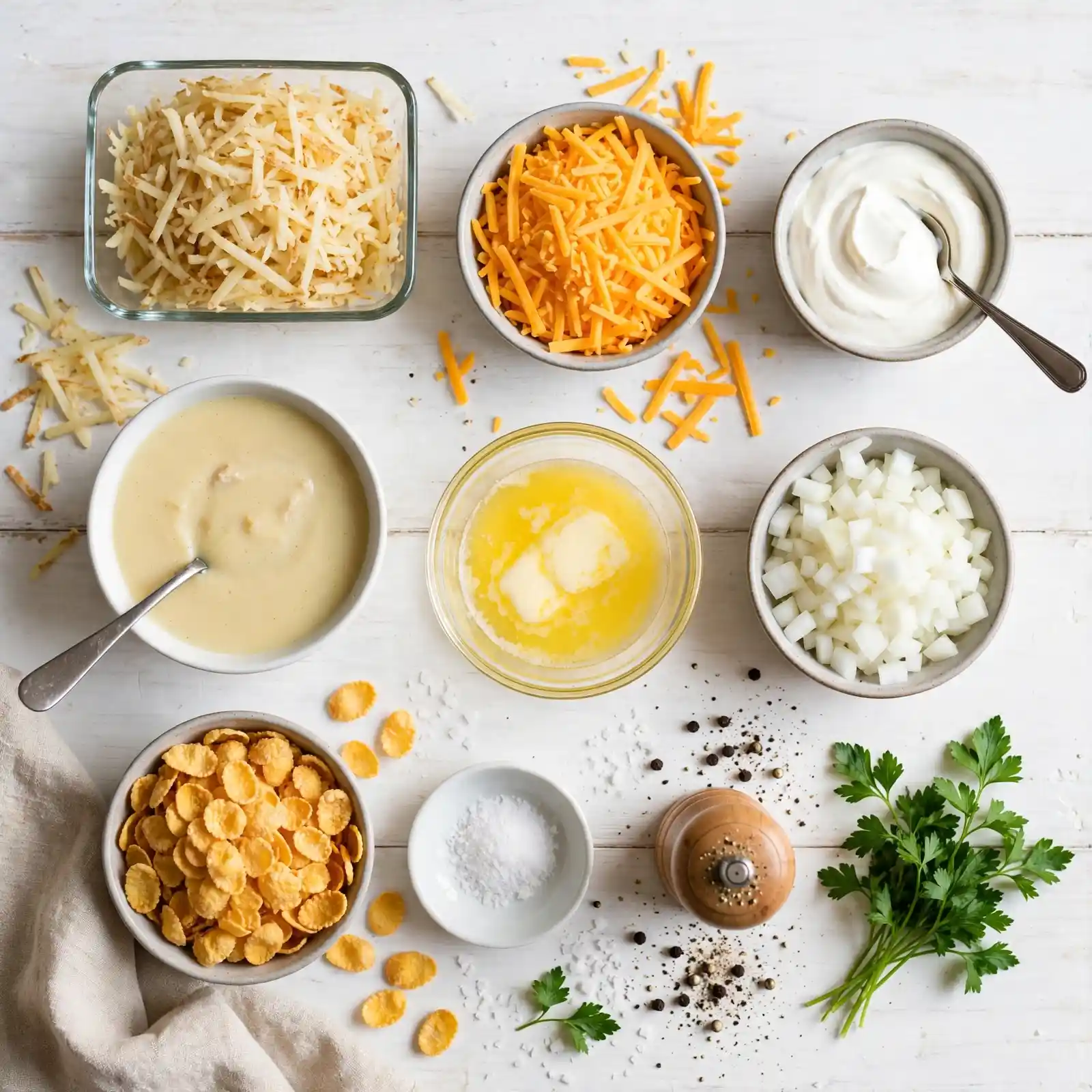 The Creamiest Hashbrown Casserole That Will Steal the Show at Every Gathering 2 Ingredients of Hashbrown Casserole