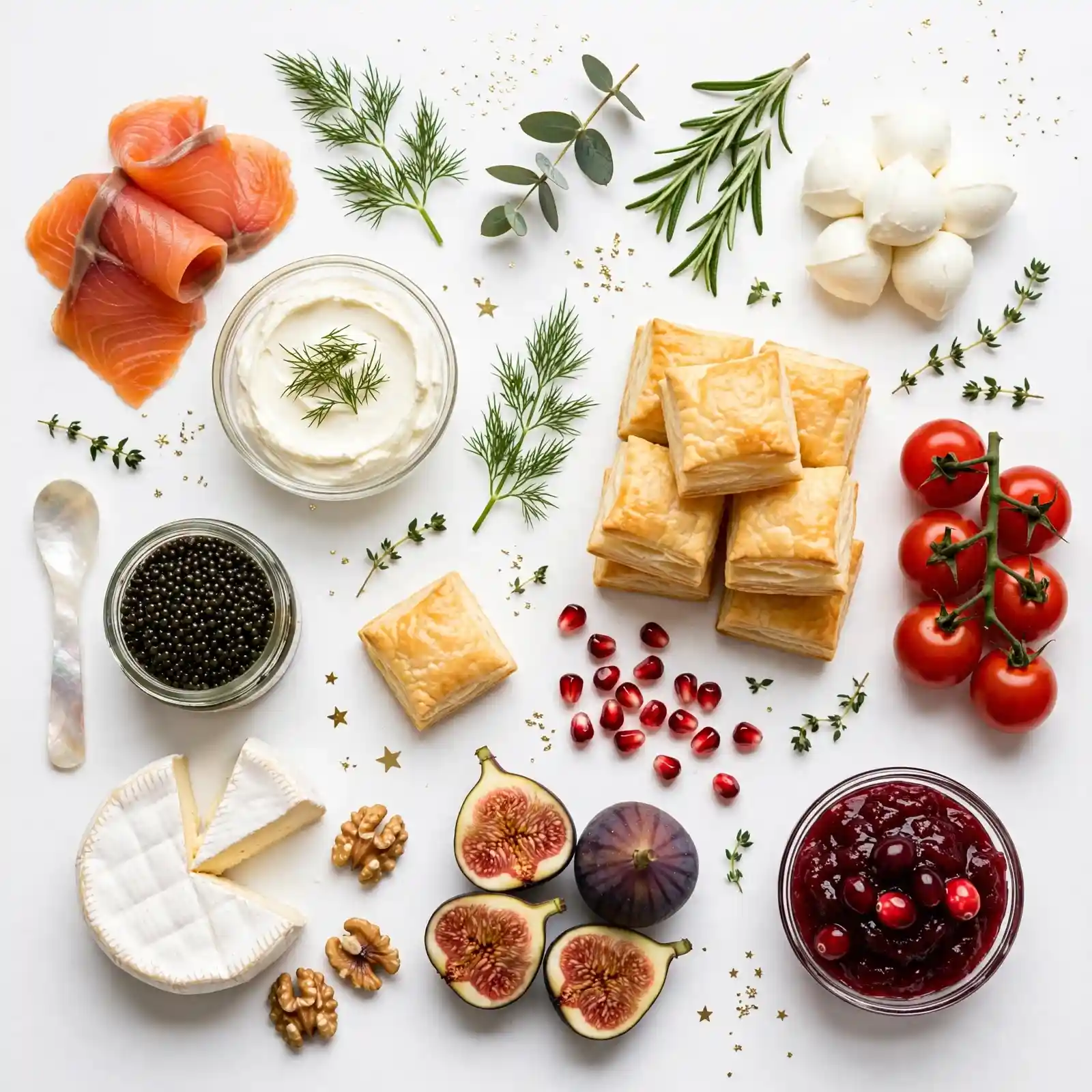 Golden Cranberry Brie Bites — The New Years Eve Appetizers Everyone Will Be Reaching For 2 Ingredients of New Years Eve Appetizers