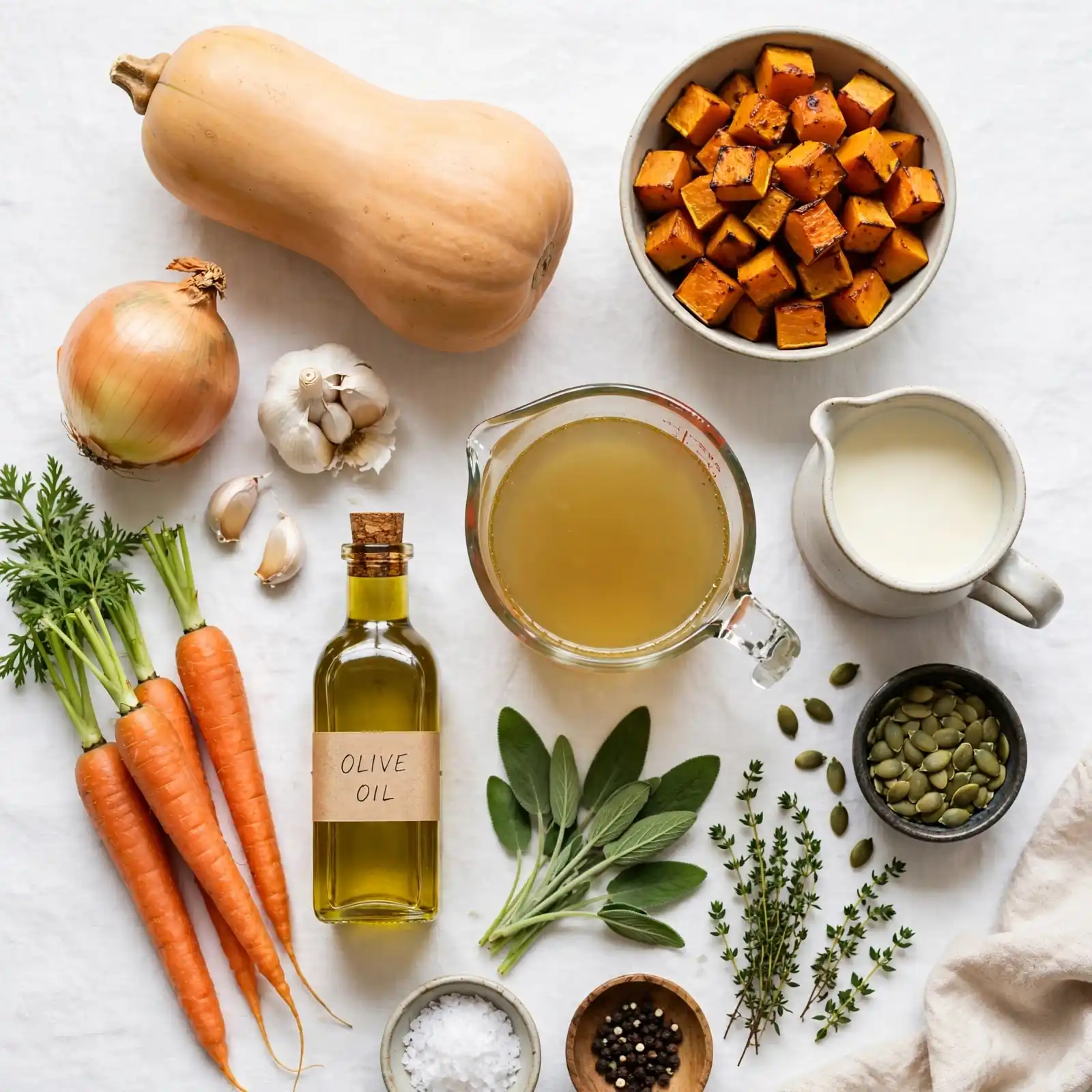 The Creamiest Roasted Butternut Squash Soup for Cozy Fall Nights 2 Ingredients of Roasted Butternut Squash Soup