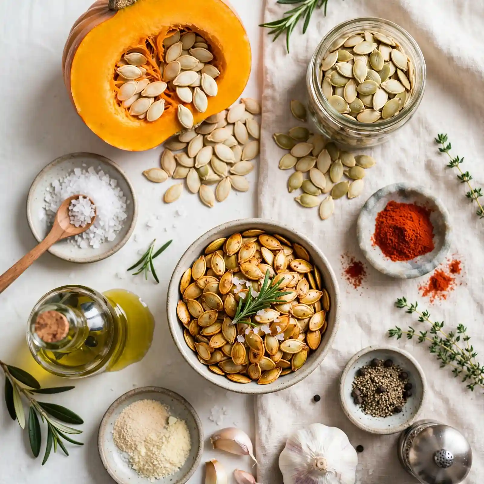 The Crispiest Roasted Pumpkin Seeds You'll Make Every Fall 2 Ingredients of Roasted Pumpkin Seeds