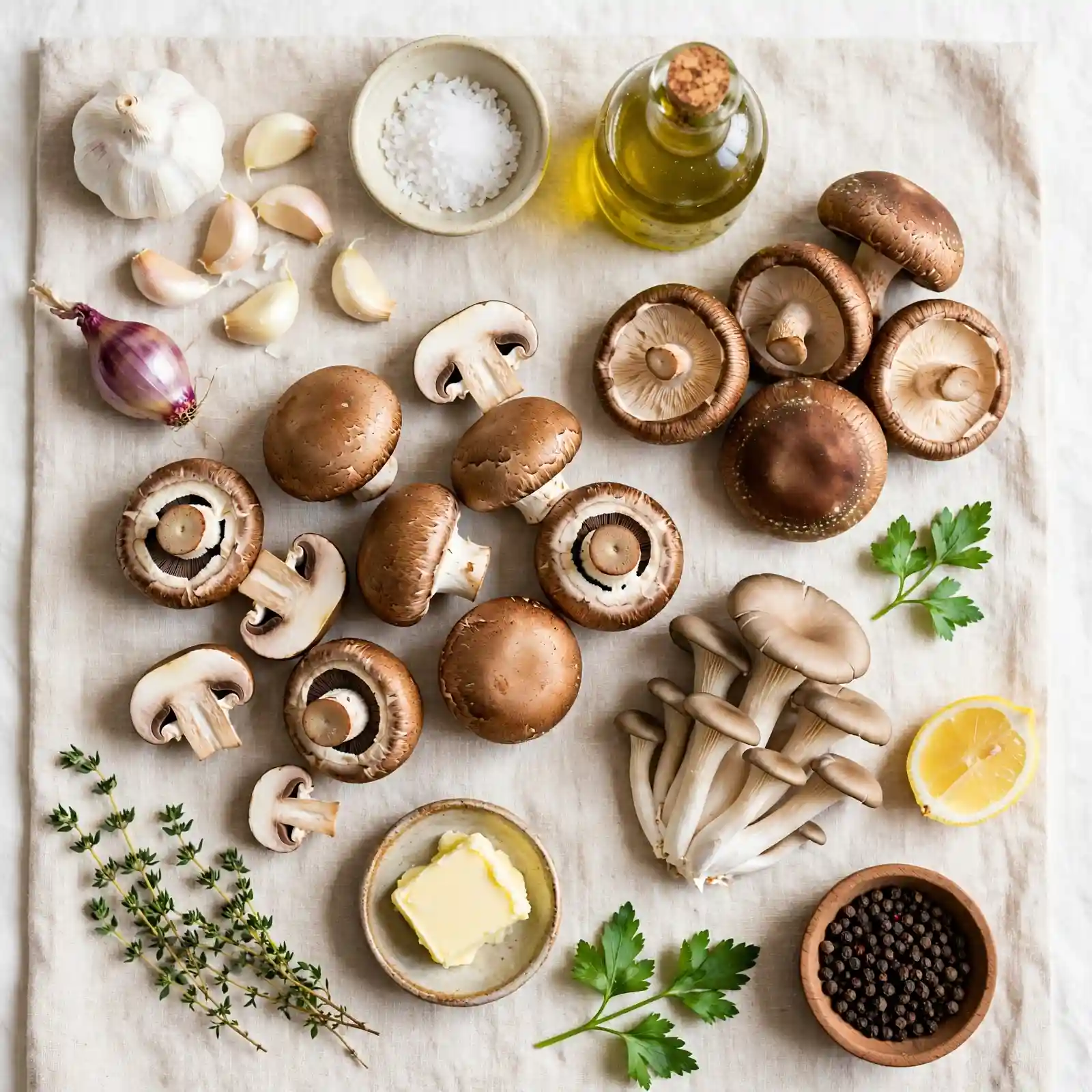 Ingredients of Sauteed Mushrooms
