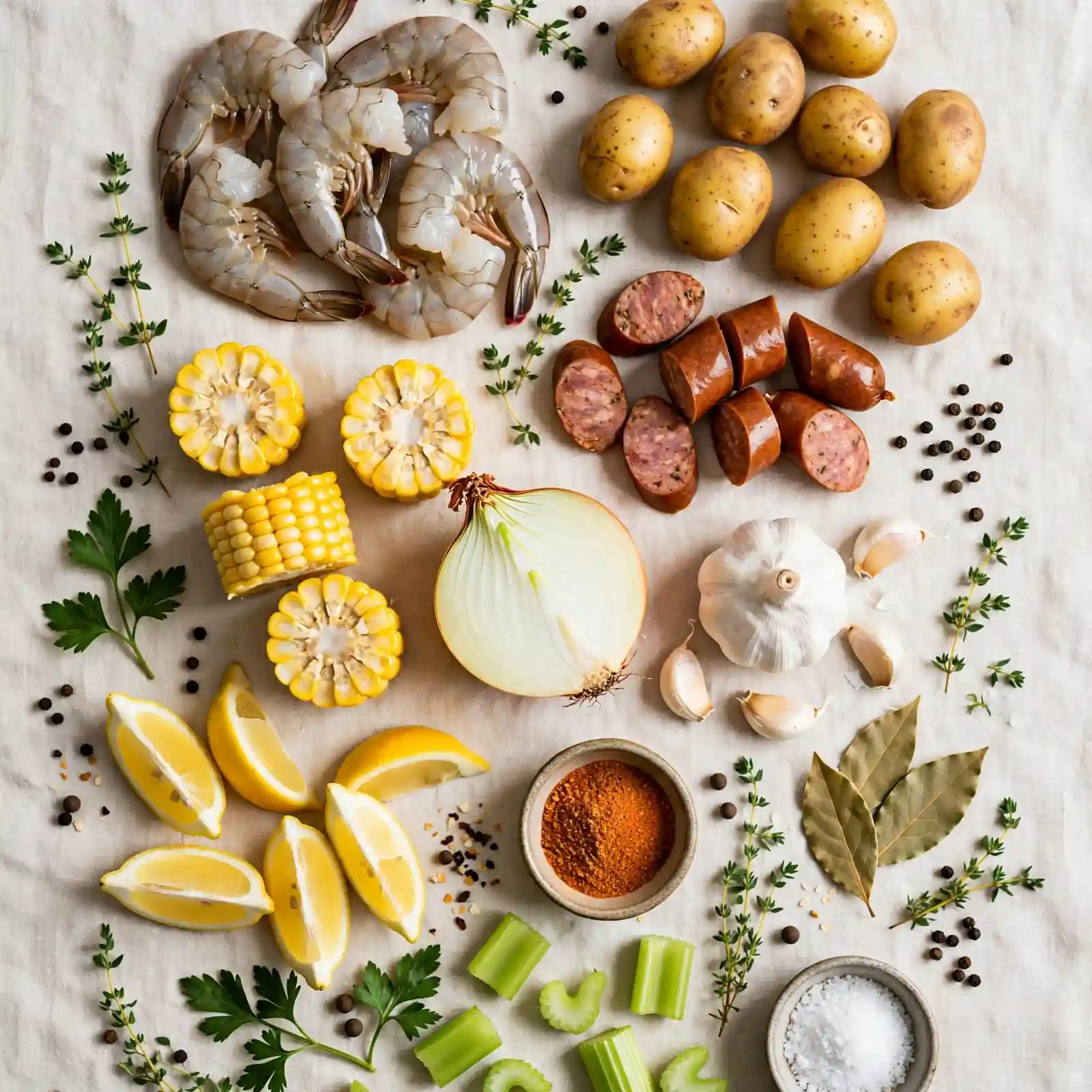 Ingredients of Shrimp Boil Recipe
