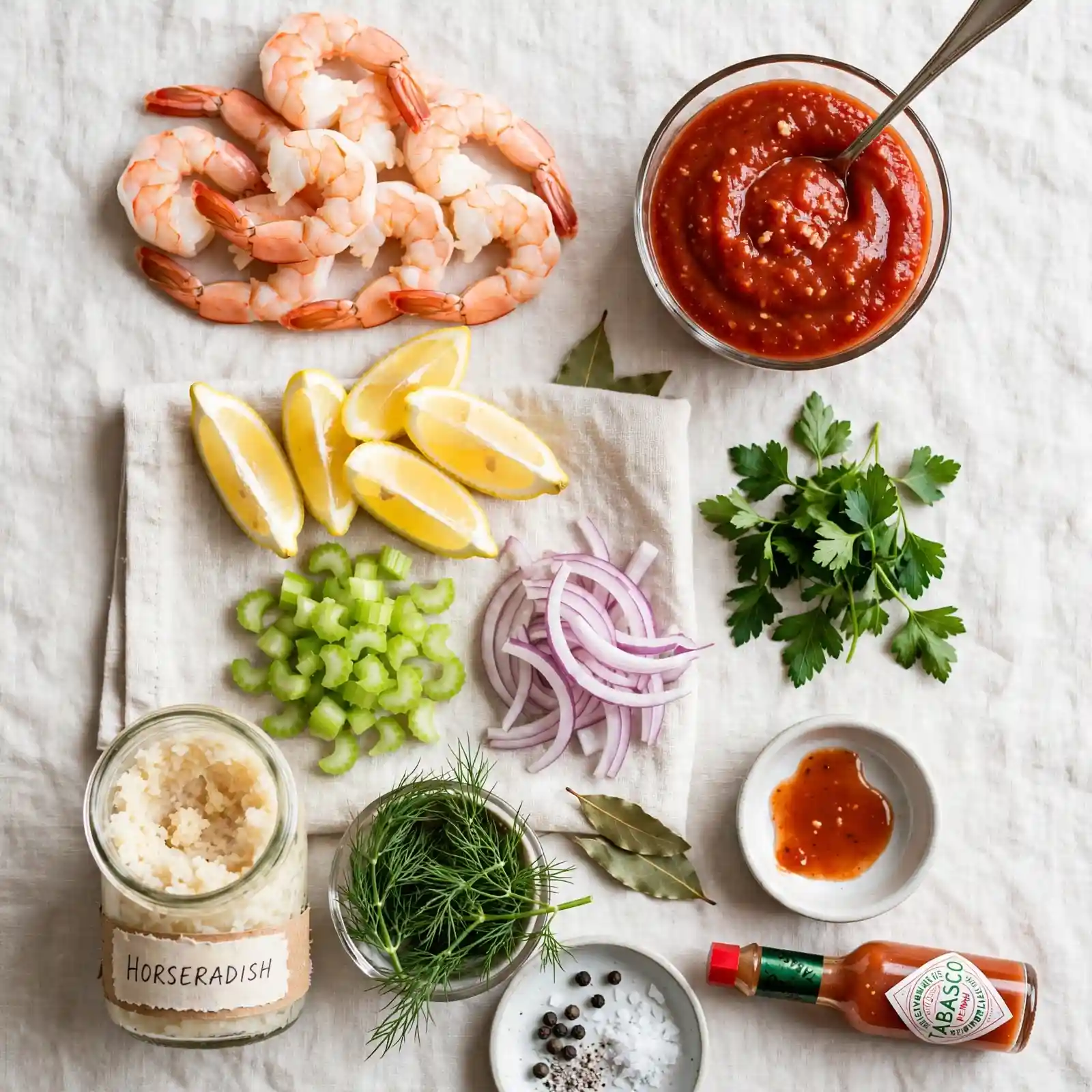 Ingredients of Shrimp Cocktail