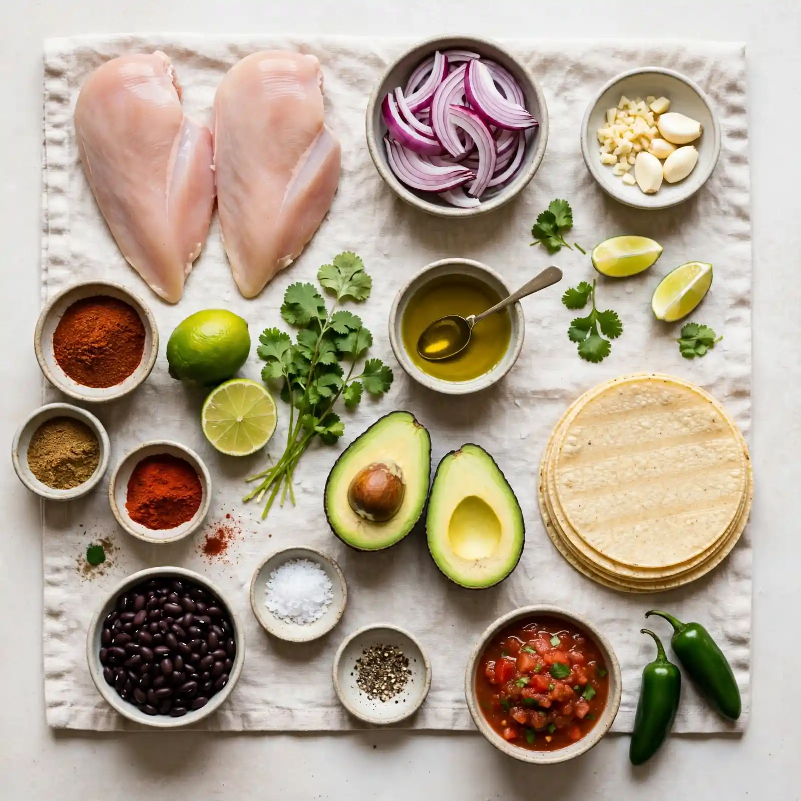 Ingredients of Slow Cooker Chicken Tacos