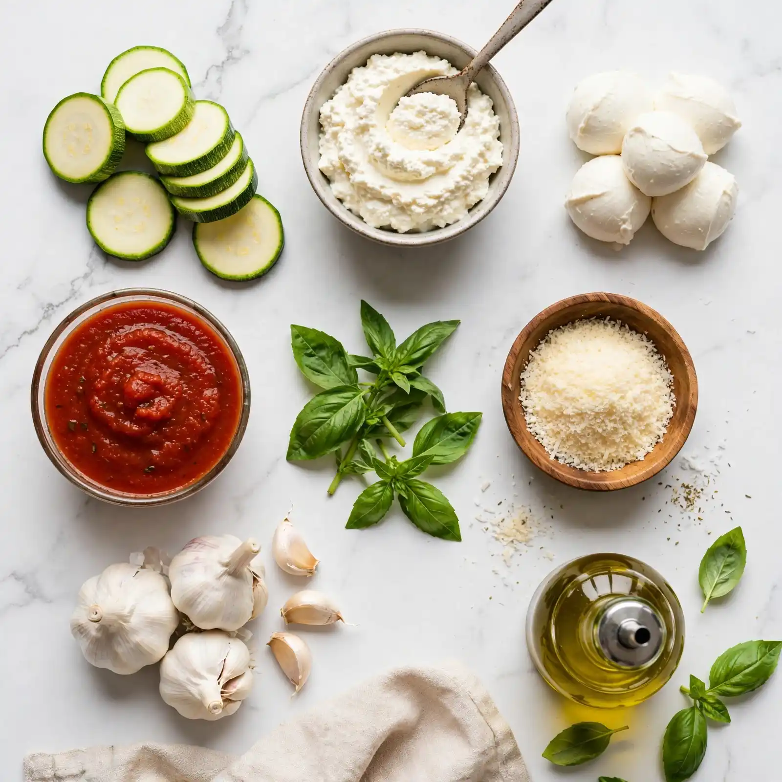 Ingredients of Zucchini Lasagna Recipe