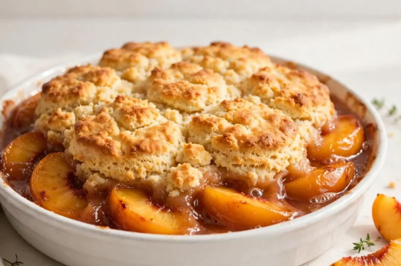 The Most Irresistible Peach Cobbler You'll Make All Summer Long 3 Bubbling Golden Peach Cobbler