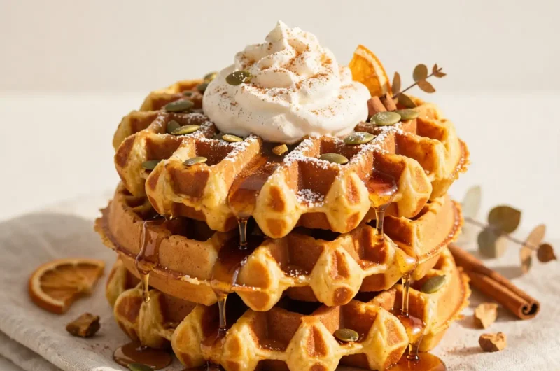 Fluffy Pumpkin Waffles