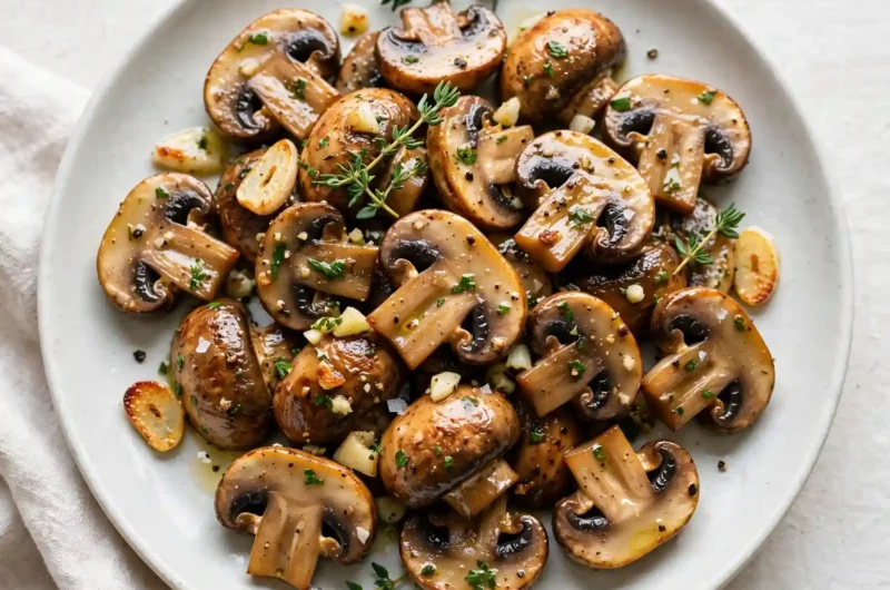 Buttery Garlic Sauteed Mushrooms