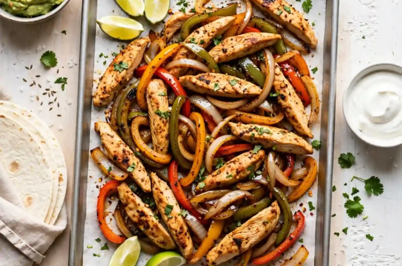 The Smoky, Sizzling Sheet Pan Chicken Fajitas Your Weeknights Need 3 Sheet Pan Chicken Fajitas