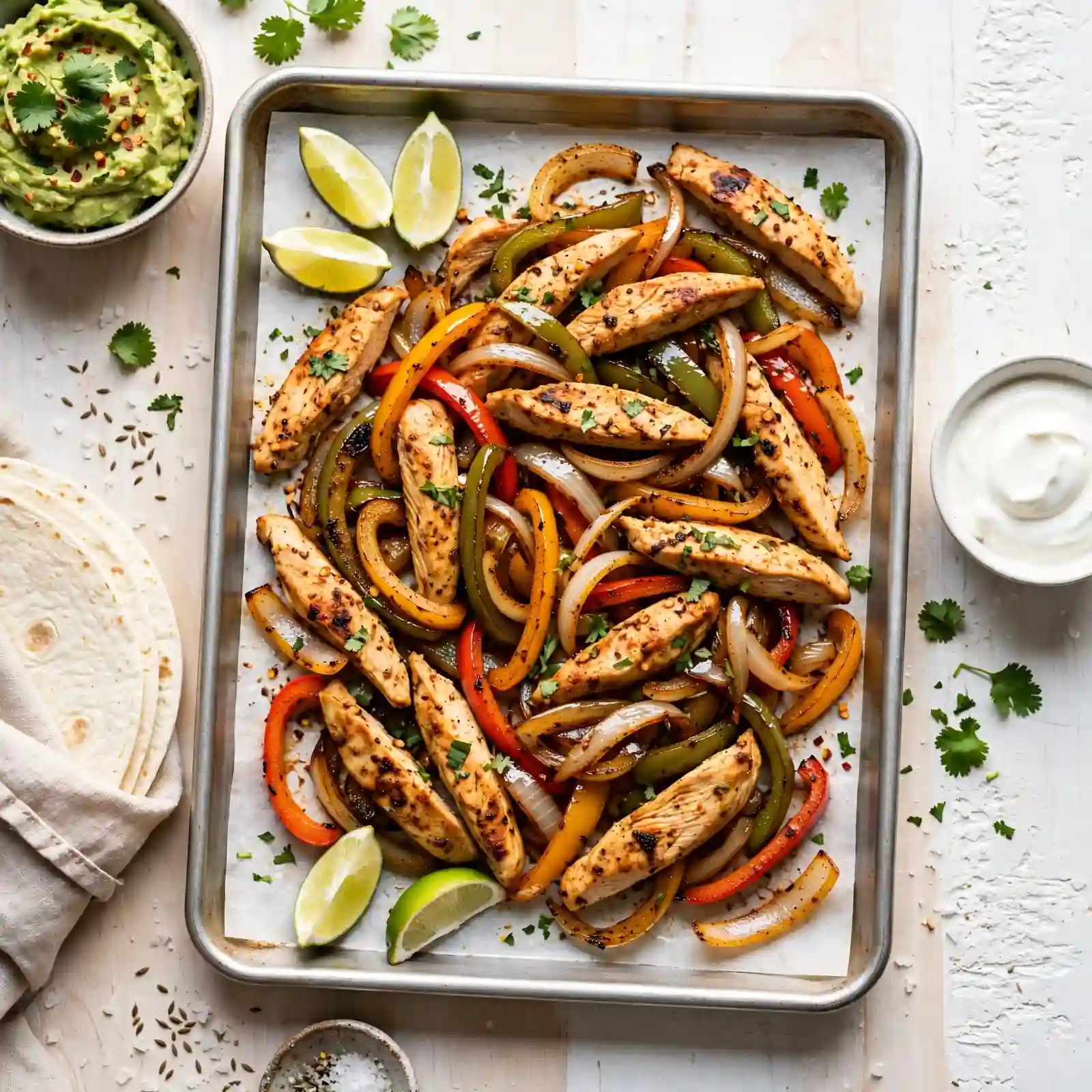 The Smoky, Sizzling Sheet Pan Chicken Fajitas Your Weeknights Need 9 Sheet Pan Chicken Fajitas