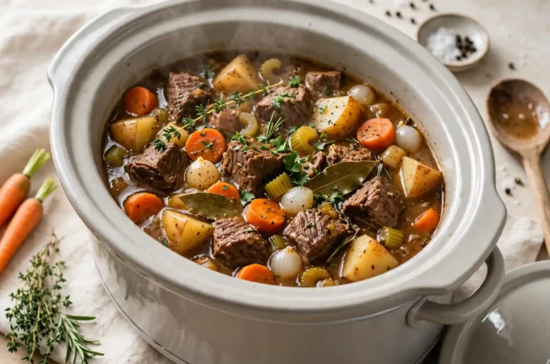 The Coziest Slow Cooker Beef Stew Your Family Will Fight Over 3 Slow Cooker Beef Stew