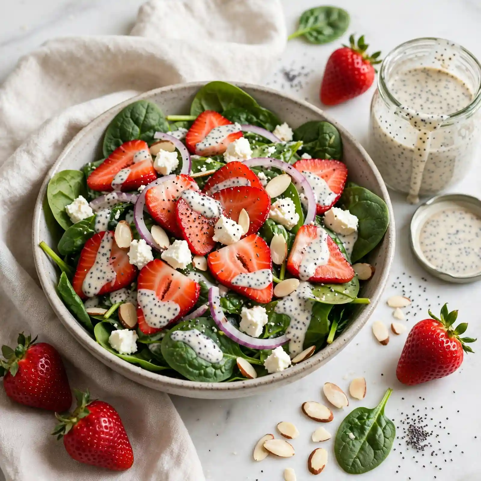 Strawberry Spinach Salad with Poppy Seed Dressing