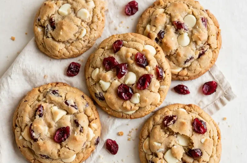 Soft White Chocolate Cranberry Cookies